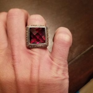 Red stone ring